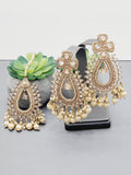 "Radiant Reverie: The Reverse Ad Tikka Earrings Set Ensemble"