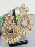 "Radiant Reverie: The Reverse Ad Tikka Earrings Set Ensemble"
