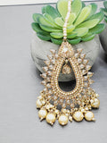 "Radiant Reverie: The Reverse Ad Tikka Earrings Set Ensemble"