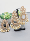 "Radiant Reverie: The Reverse Ad Tikka Earrings Set Ensemble"