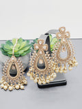 "Radiant Reverie: The Reverse Ad Tikka Earrings Set Ensemble"