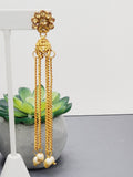 "Dazzling Droplets: Beaded Long Earrings Set Ensemble"