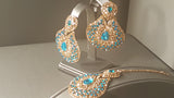 Lustrous Indian Bollywood Jadau Tikka Earrings set