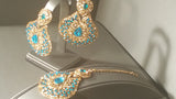 Lustrous Indian Bollywood Jadau Tikka Earrings set