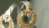 Elegant Bollywood Style Jewellery Chandbali Tikka Earrings Set