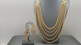 Elegant Indian Bollywood Jewellery Rani Har Necklace Set.