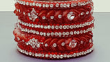Durable Indian Bollywood  Party Wear Bangle (Kangan) Bracelets Set.