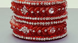 Durable Indian Bollywood  Party Wear Bangle (Kangan) Bracelets Set.