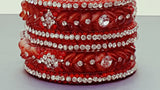 Durable Indian Bollywood  Party Wear Bangle (Kangan) Bracelets Set.