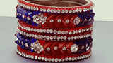 Glamorous Bollywood style Bangle (Kangan) Bracelets Set.