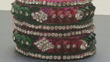 Exquisite Bollywood Party Wear Bangle (Kangan) Bracelets Set.