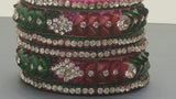 Exquisite Bollywood Party Wear Bangle (Kangan) Bracelets Set.