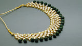 Stylish Indian Bollywood Jewellery Green Kundan  Choker Necklace Set.