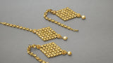 Very Stylish Indian Jewellery Rhinestone Kundan pearl Double choker Necklace Set.