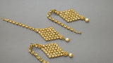 Very Stylish Indian Jewellery Rhinestone Kundan pearl Double choker Necklace Set.