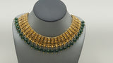Indian Bollywood Style Kundan Green and Gold Choker necklace Set