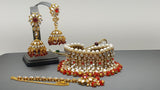 Latest Indian Bollywood Wedding Red Choker Necklace Set