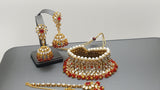 Latest Indian Bollywood Wedding Red Choker Necklace Set