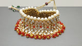Latest Indian Bollywood Wedding Red Choker Necklace Set