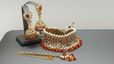 Latest Indian Bollywood Wedding Red Choker Necklace Set