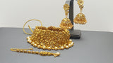 Indian Bollywood Bridal Gold And White Choker Necklace Set