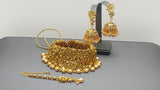 Indian Bollywood Bridal Gold And White Choker Necklace Set