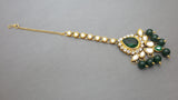 Indian Bollywood Fashion Green Choker Necklace Set.