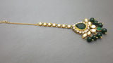 Indian Bollywood Fashion Green Choker Necklace Set.