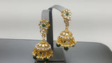 Indian Bollywood Fashion Green Choker Necklace Set.