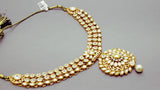 Stunning Indian Bollywood Jewellery Kundan Pearl Choker Necklace Set.
