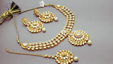 Stunning Indian Bollywood Jewellery Kundan Pearl Choker Necklace Set.