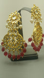 Exclusive Chic Indian Bollywood Jewellery Pearls and Kundan beautiful Earrings Set.