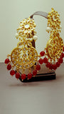 Exclusive Chic Indian Bollywood Jewellery Pearls and Kundan beautiful Earrings Set.