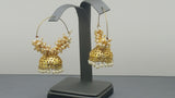 Very Beautiful Indian Bollywood Jewellery CZ Pearl Bali Earring Set