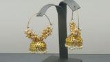 Very Beautiful Indian Bollywood Jewellery CZ Pearl Bali Earring Set