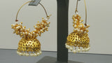 Very Beautiful Indian Bollywood Jewellery CZ Pearl Bali Earring Set