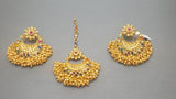 Beautiful High quality Indian Bollywood Latest Pearls Tikka Earrings Set