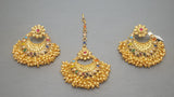 Beautiful High quality Indian Bollywood Latest Pearls Tikka Earrings Set