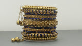Indian Designer Bollywood  Silk Thread Custom Made Full Bangles Set - Blue