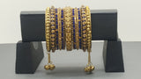 Indian Designer Bollywood  Silk Thread Custom Made Full Bangles Set - Blue