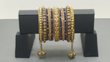 Indian Designer Bollywood  Silk Thread Custom Made Full Bangles Set - Blue