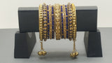 Indian Designer Bollywood  Silk Thread Custom Made Full Bangles Set - Blue