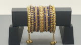 Indian Designer Bollywood  Silk Thread Custom Made Full Bangles Set - Blue