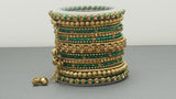 Party wear Indian Bollywood Silk Thread Custom Made Full  Bangles Set