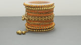 Indian Beautiful Bollywood Style Silk Thread Custom Made Full Bangles Set