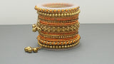 Indian Beautiful Bollywood Style Silk Thread Custom Made Full Bangles Set