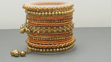 Indian Beautiful Bollywood Style Silk Thread Custom Made Full Bangles Set