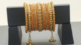 Indian Beautiful Bollywood Style Silk Thread Custom Made Full Bangles Set