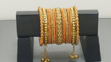 Indian Beautiful Bollywood Style Silk Thread Custom Made Full Bangles Set