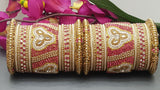 Designer Indian Bridal Wedding Bangles Jewellery 2 Sets Kangan Full Bangles Set
